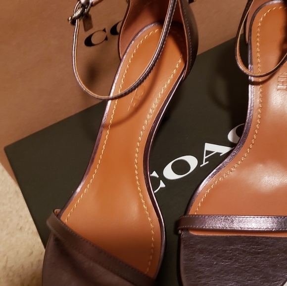 COACH 65MM HEEL SANDAL NIB SIZE 8.5 - Picture 7 of 8